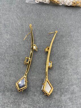 Alexis Bittar Multigem Statement Metal Earrings